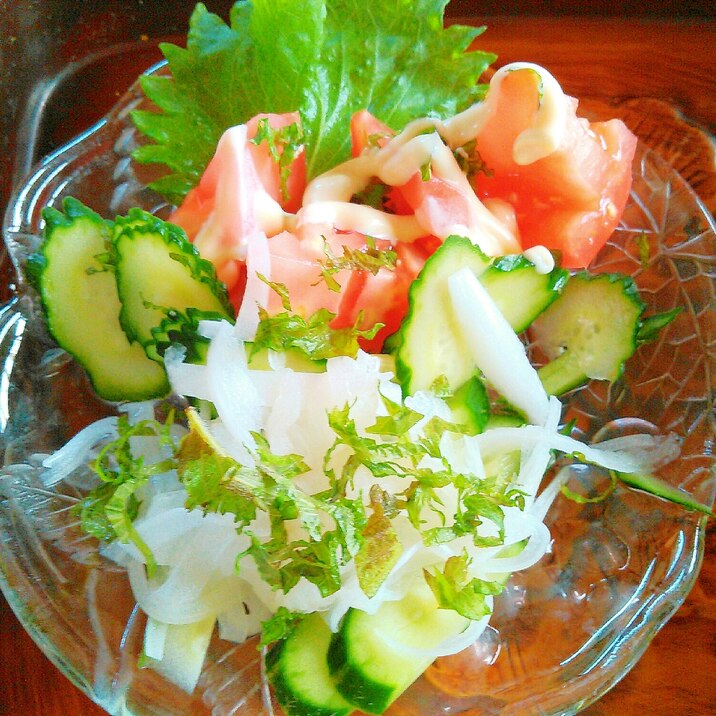 夏らしい☆彩りサラダ
